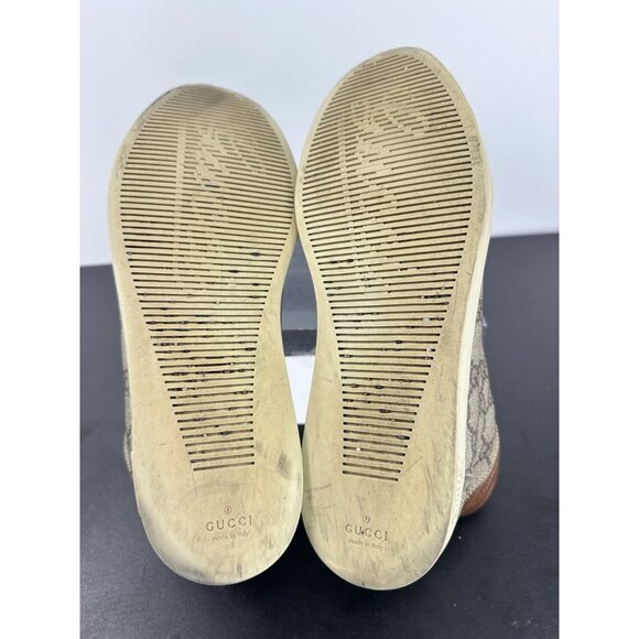 Gucci High Top Crocodile trim Brown Guccisima 10.5/11-USA - Picture 10 of 15